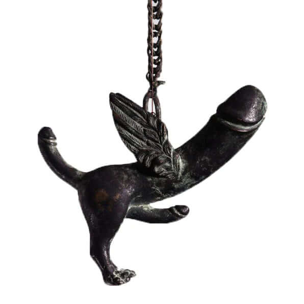 Arte Romana, Fallo Alato con gambe (I secolo d.C.; bronzo, Londra, Britisj Museum)