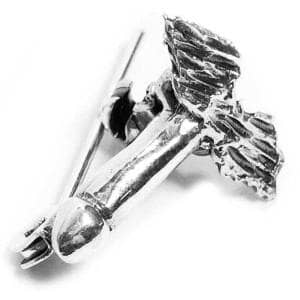 Spilla con fallo alato in argento 925