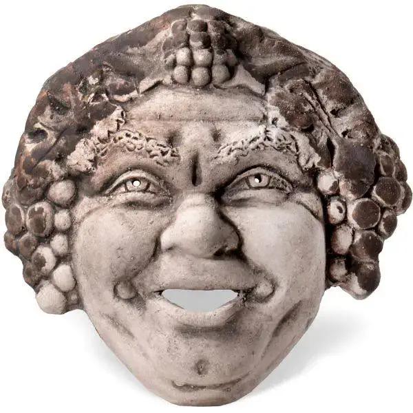 Riproduzione maschera di Bacco, lavorazione di argilla in terracotta.