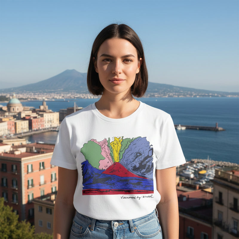 T-shirt Donna "Vesuvius" di Andy Warhol