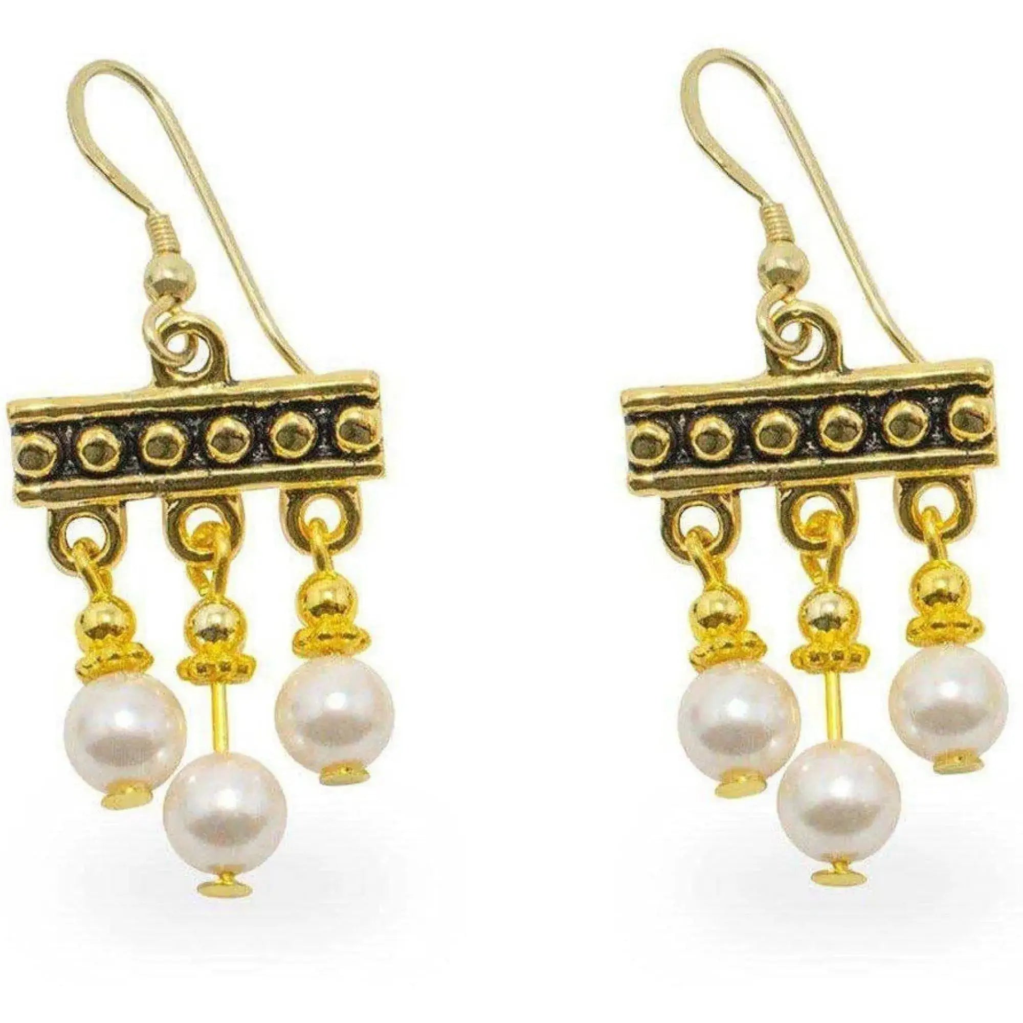 Crotalia Orecchini di Pompei a tre pendenti