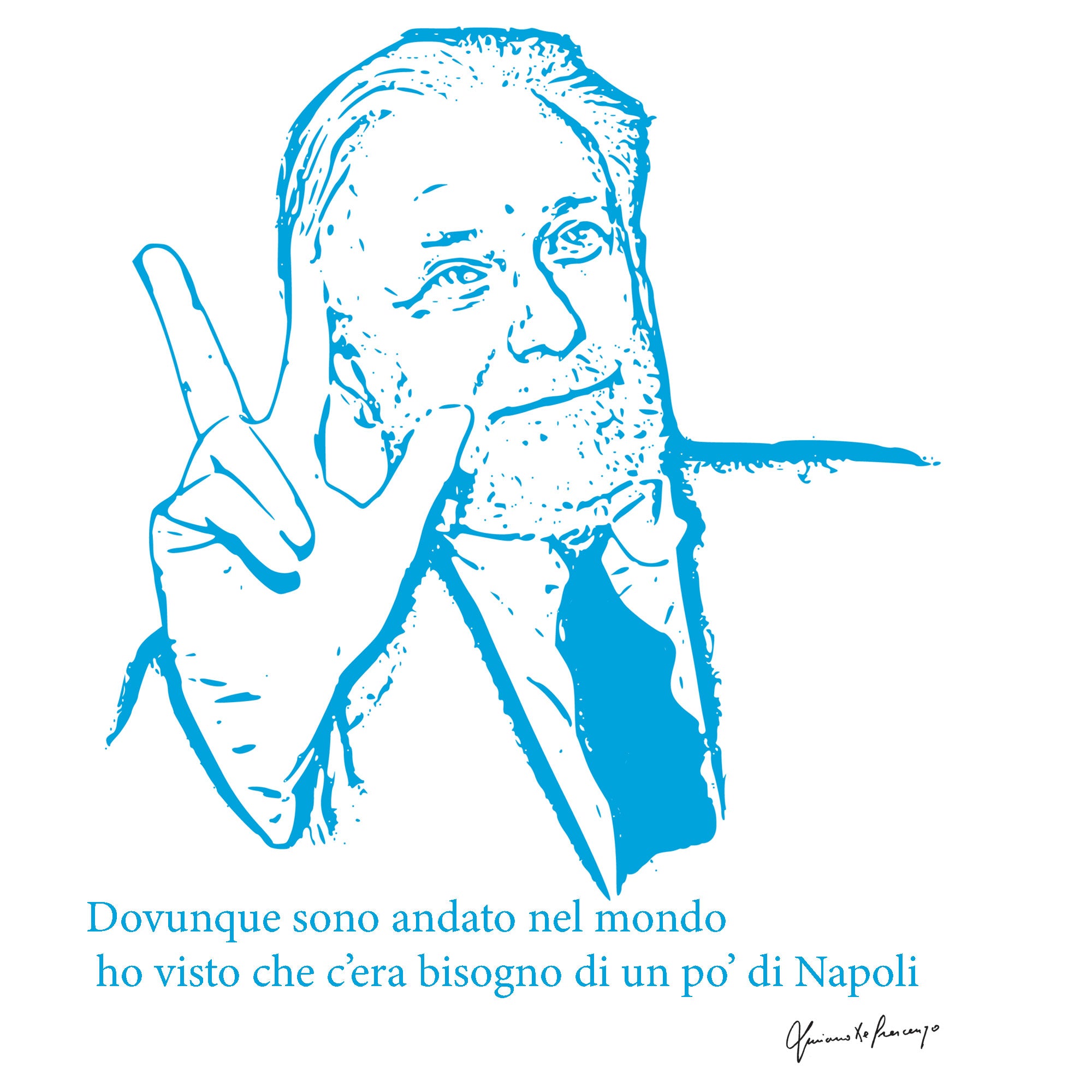 Футболка Лучано Де Кресченцо Скудетто Наполи