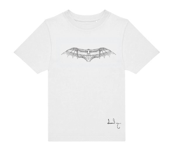 T-shirt bambini ispirata a Leonardo da Vinci, tra arte e ingegneria.