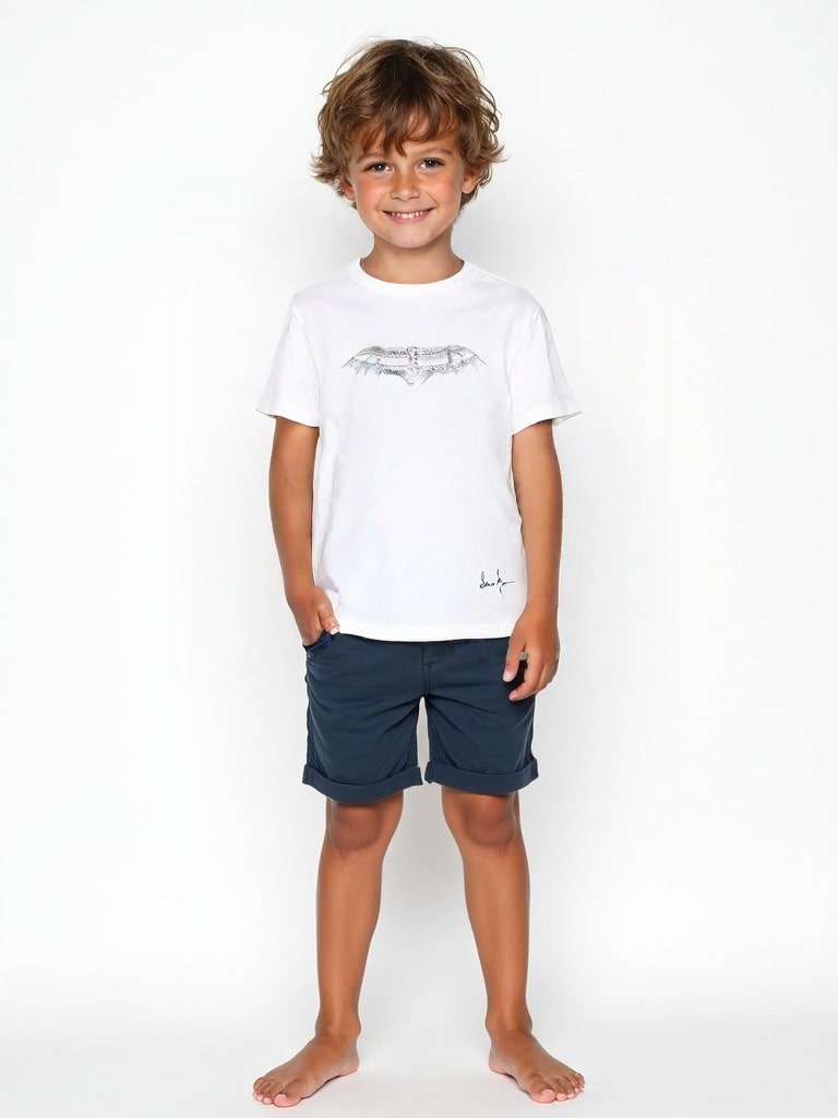 T-shirt bambini ispirata a Leonardo da Vinci, tra arte e ingegneria.