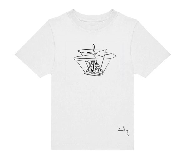 T-shirt bambini ispirata a Leonardo da Vinci, tra arte e ingegneria.