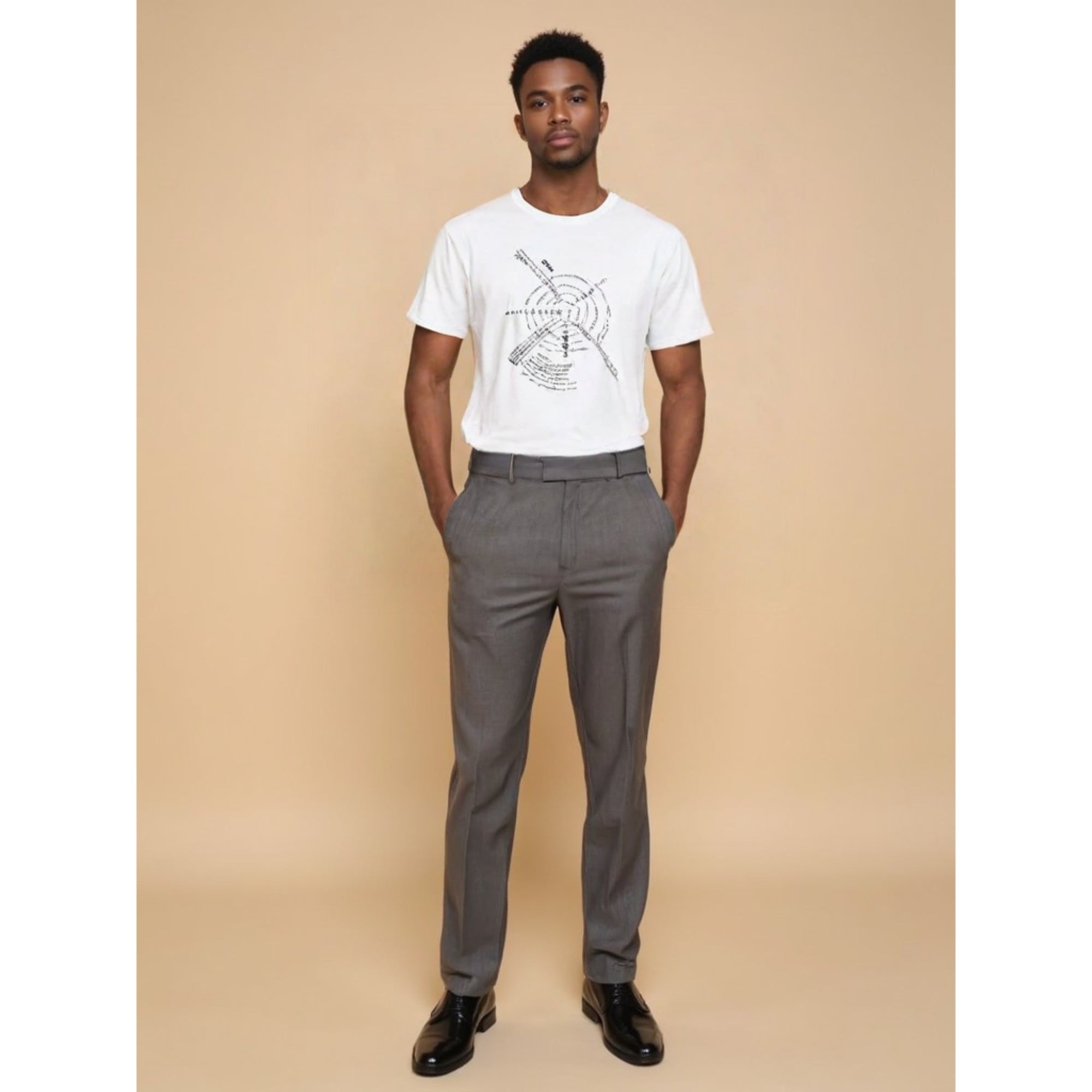 T-shirt uomo in cotone con stampa artistica ispirata al Futurismo italiano.