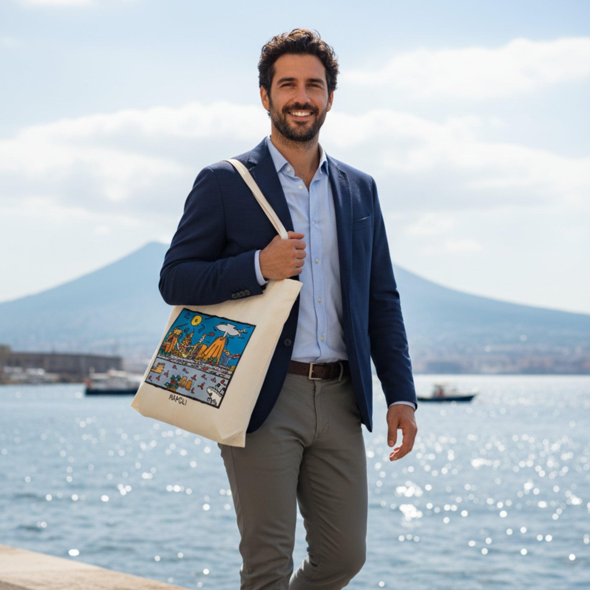 Borsa Colore&Calore con scena artistica di Napoli