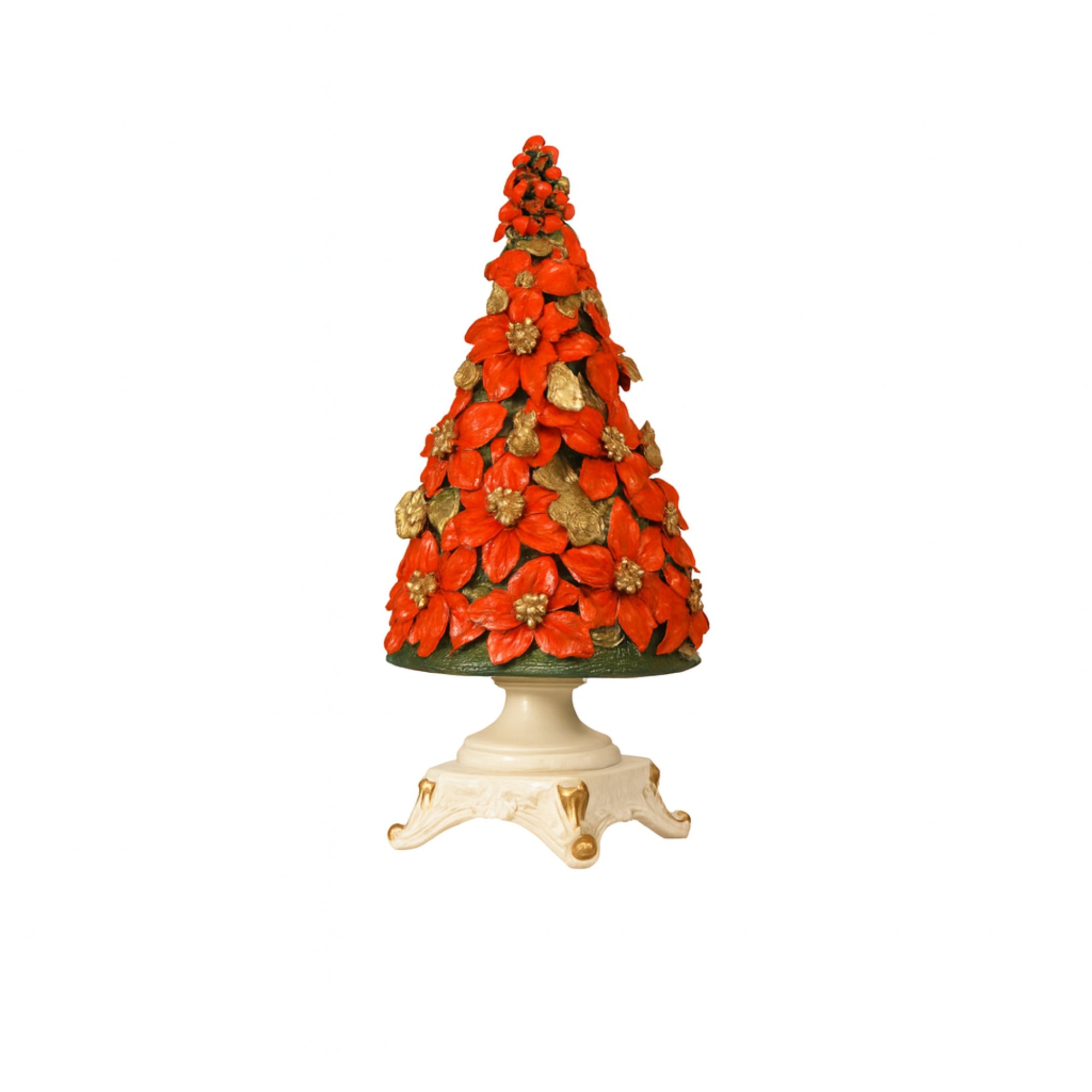 Albero di Natale in Porcellana Capodimonte Stelle di Natale