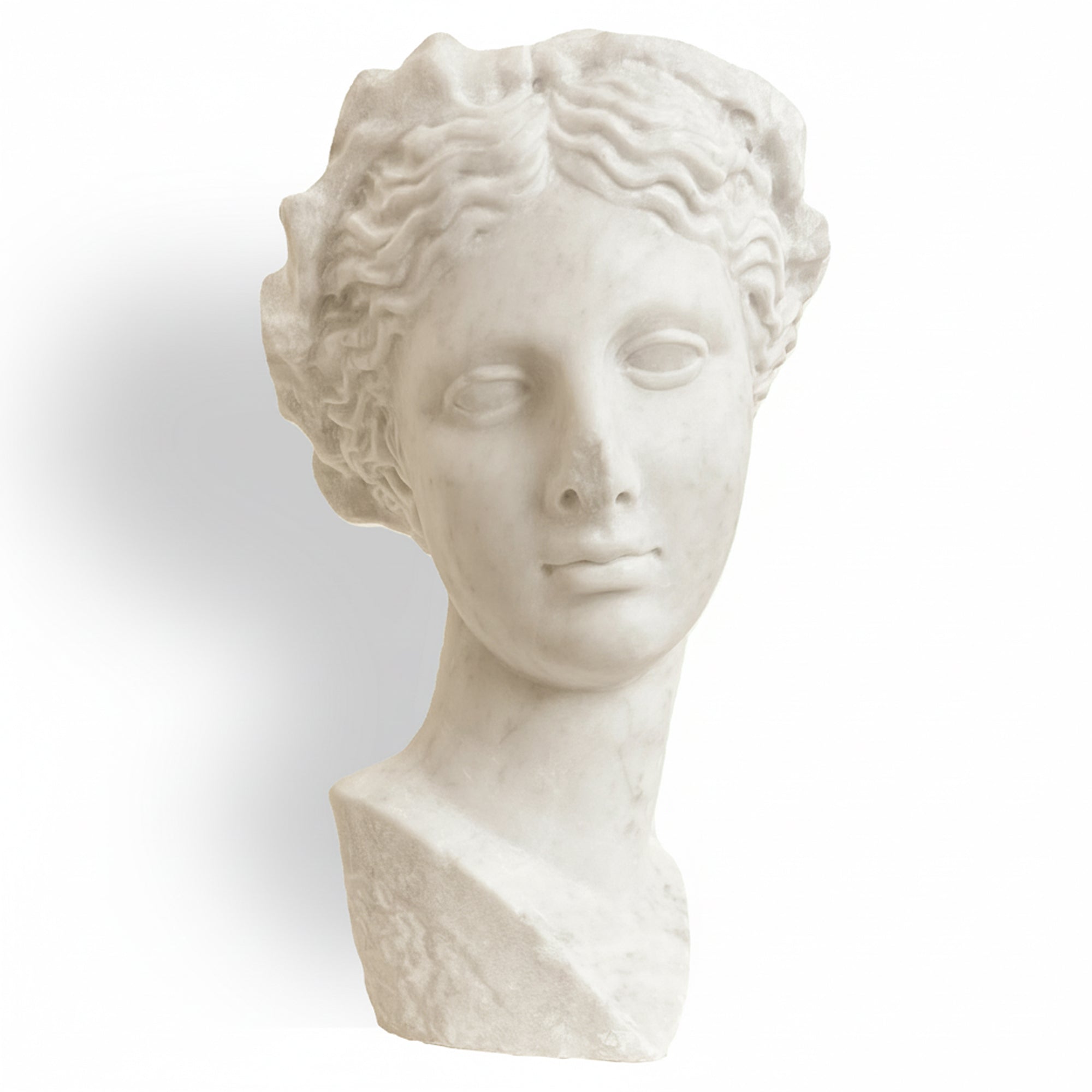 Thalia Musa der Komödie - Kopf aus Carrara-Marmor