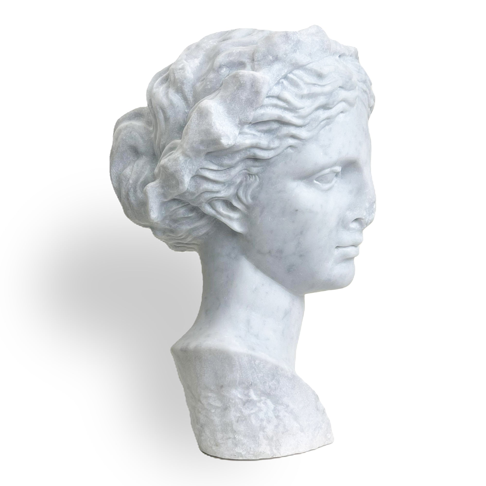 Thalia Musa der Komödie - Kopf aus Carrara-Marmor