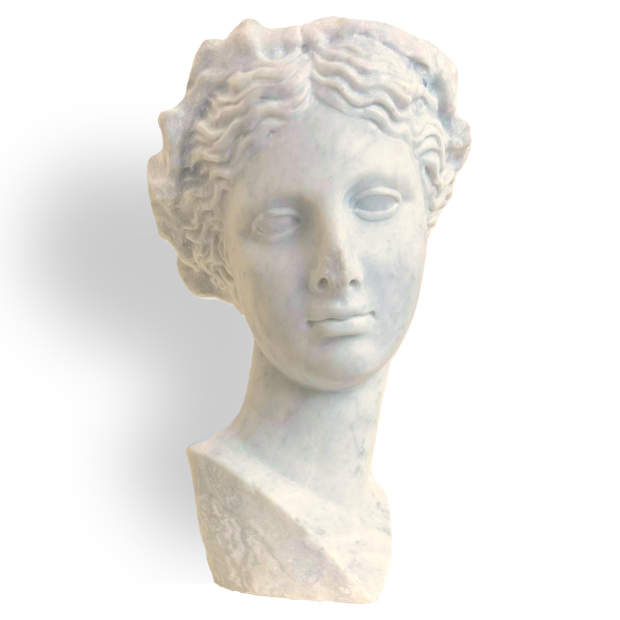 Thalia Muse of Comedy - Head in Carrara marble