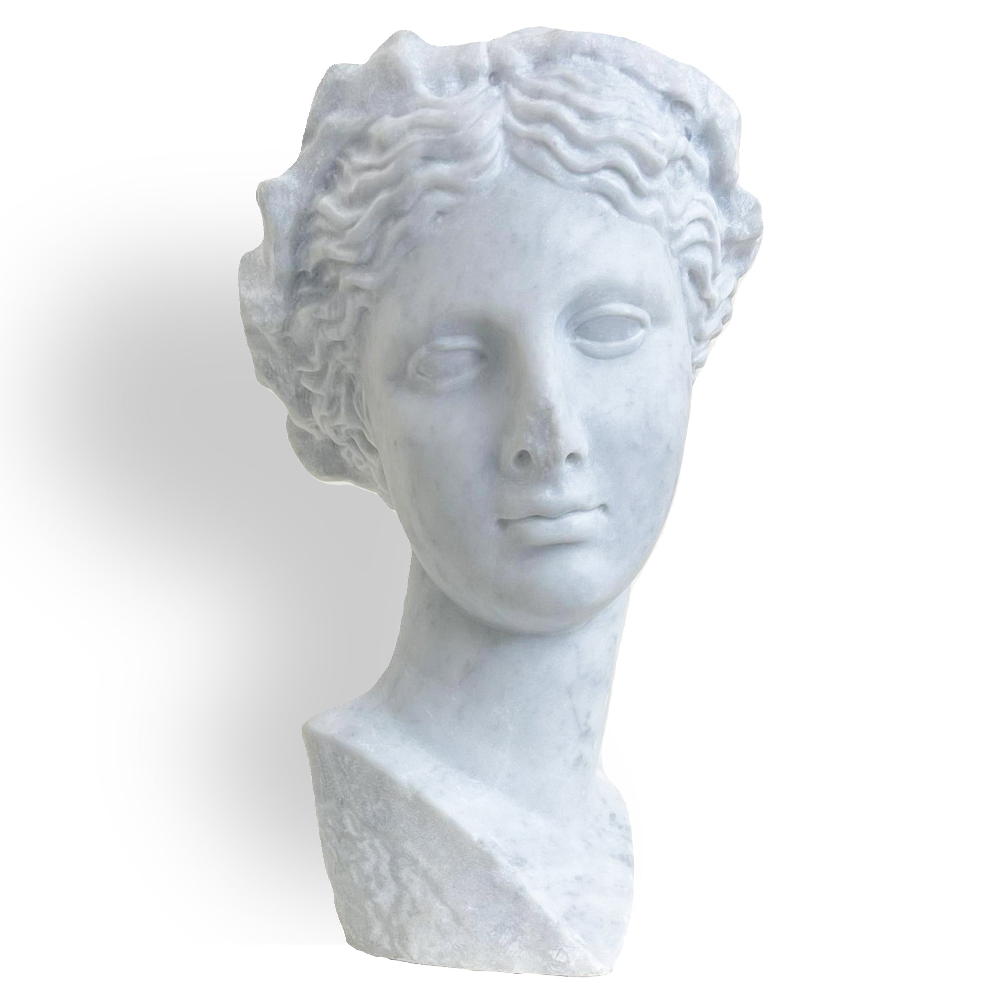 Thalia Musa der Komödie - Kopf aus Carrara-Marmor