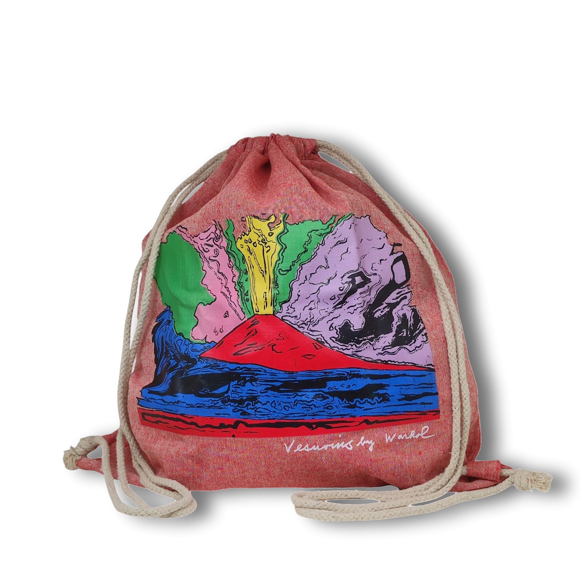 Rucksack aus Baumwolle "Vesuvius" – Inspiriert von Andy Warhol, Lebendige Drucke und Qualität Made in Italy