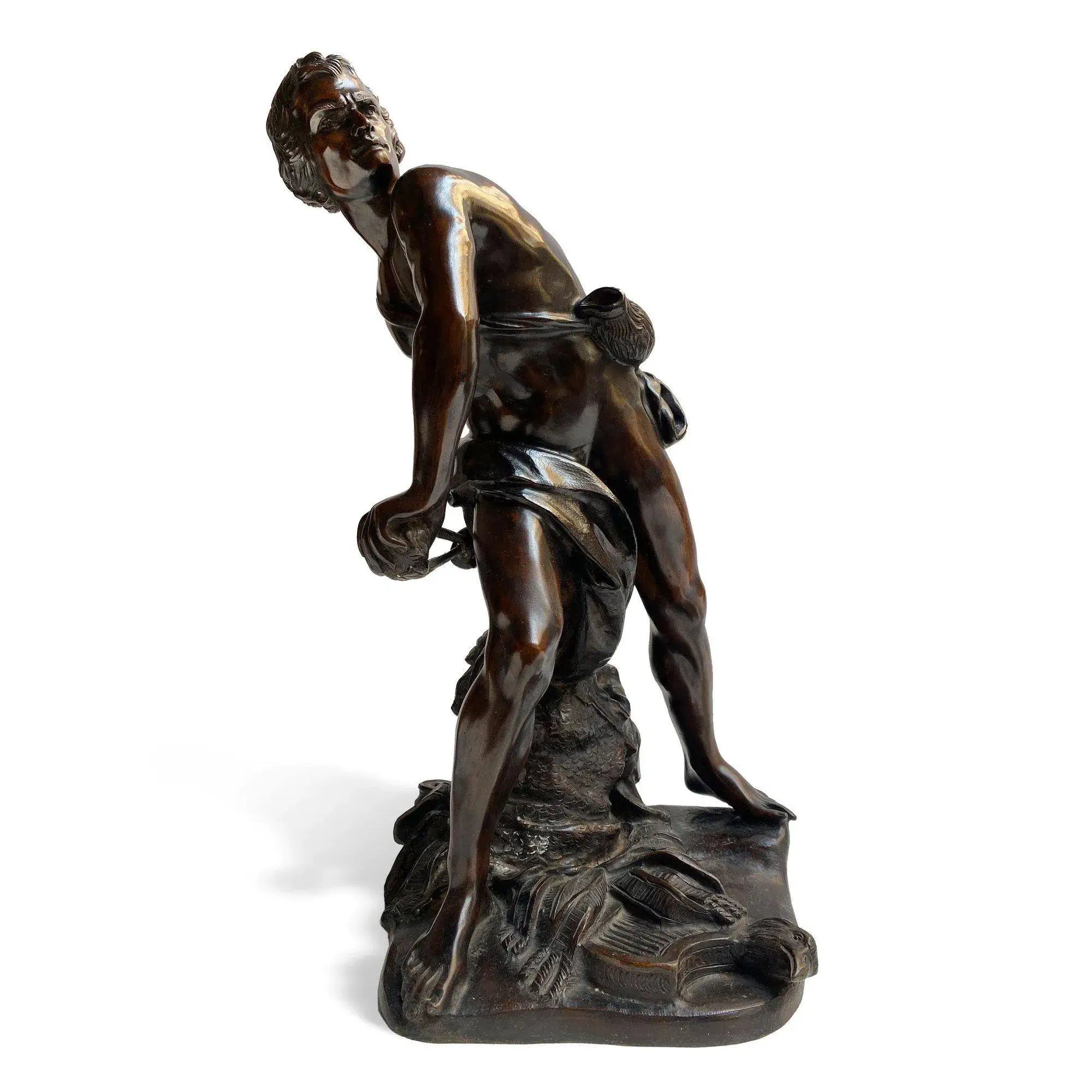 Riproduzione in Bronzo del David di Bernini; Vista frontale Completa.