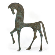 Statua di cavallo greco in bronzo