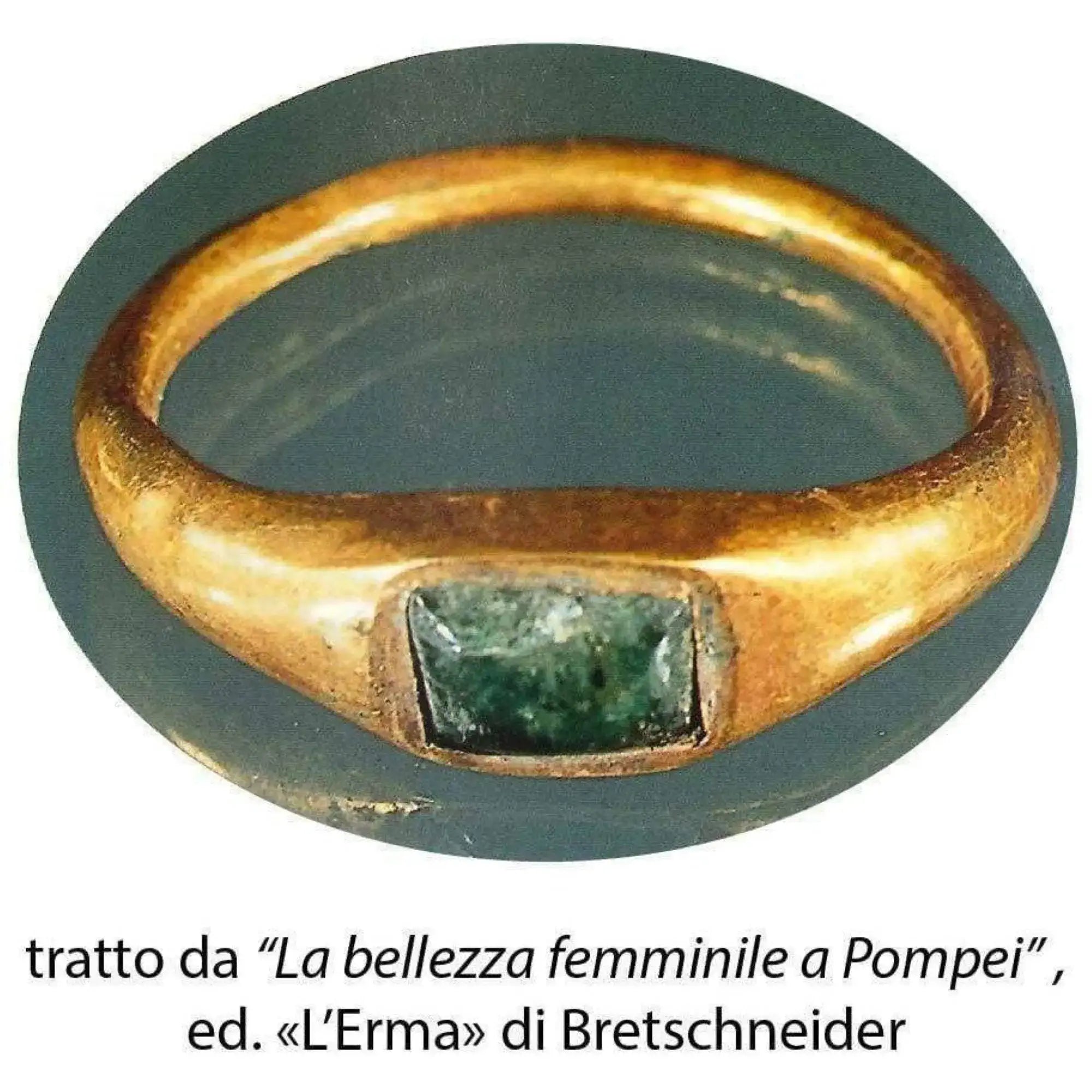Anello d'oro di Ercolano, placcato oro 18K