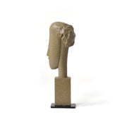 Profilo della scultura tridimensionale in resina di "Testa di donna" di Modigliani.