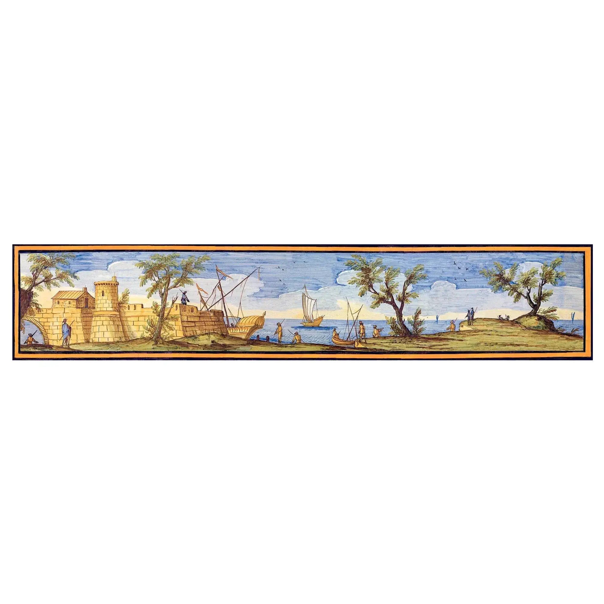 Pannello per tavolo con maioliche del chiostro di Santa Chiara