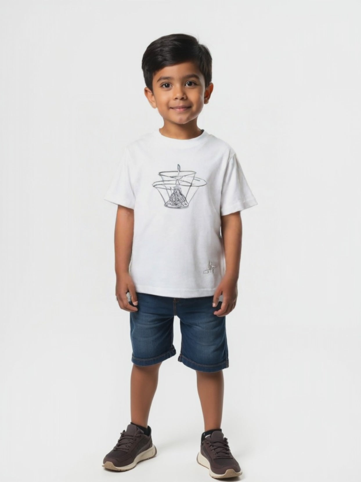 T-shirt bambini ispirata a Leonardo da Vinci, tra arte e ingegneria.