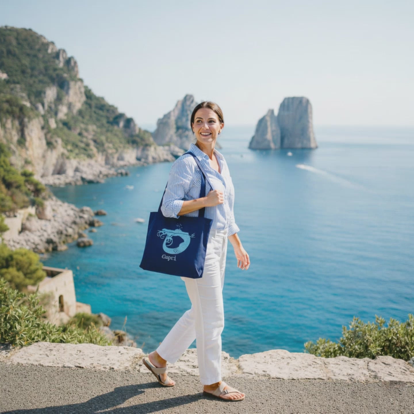 Borsa eco-friendly Capri in cotone