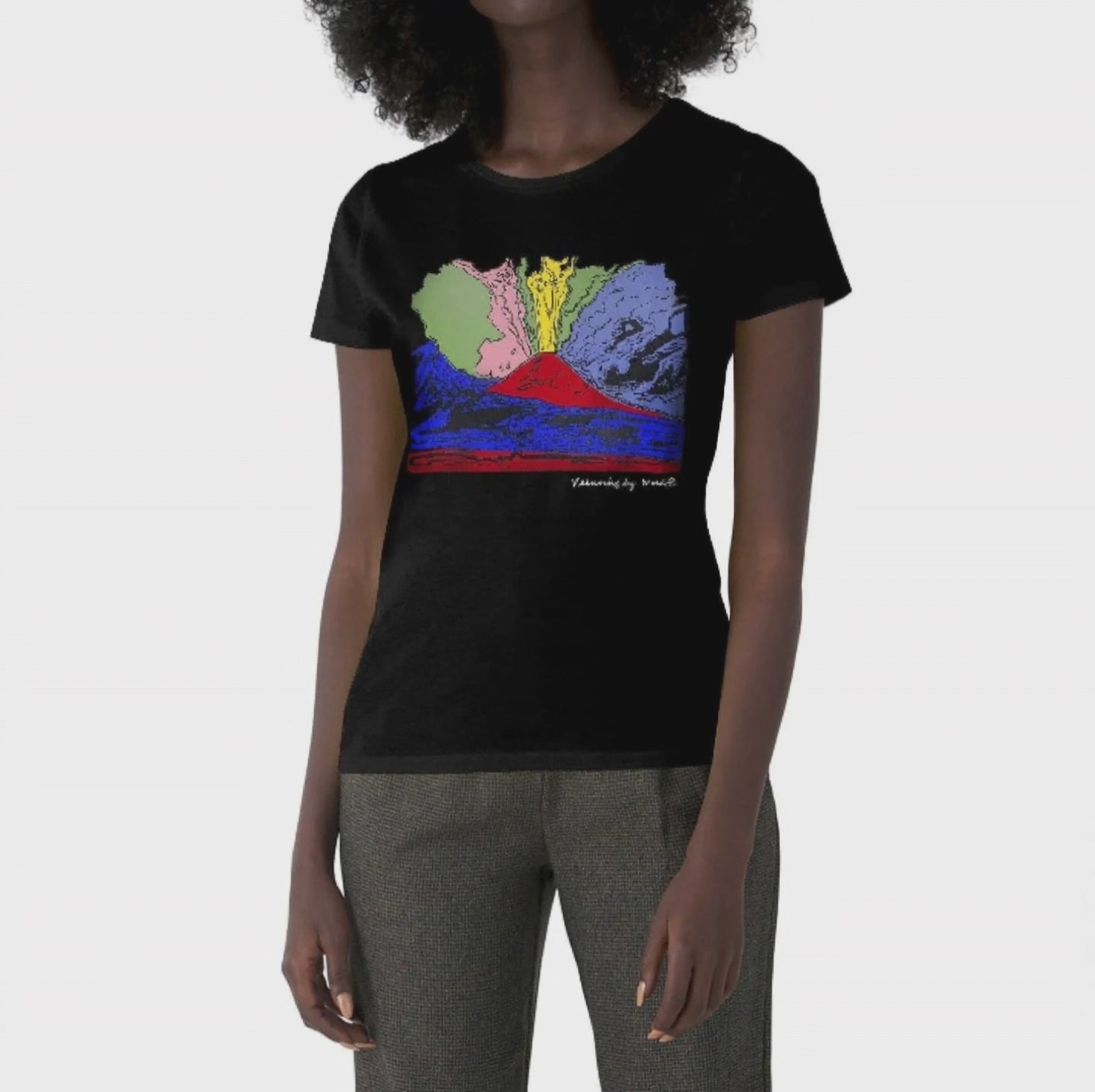 T-shirt Donna "Vesuvius" di Andy Warhol