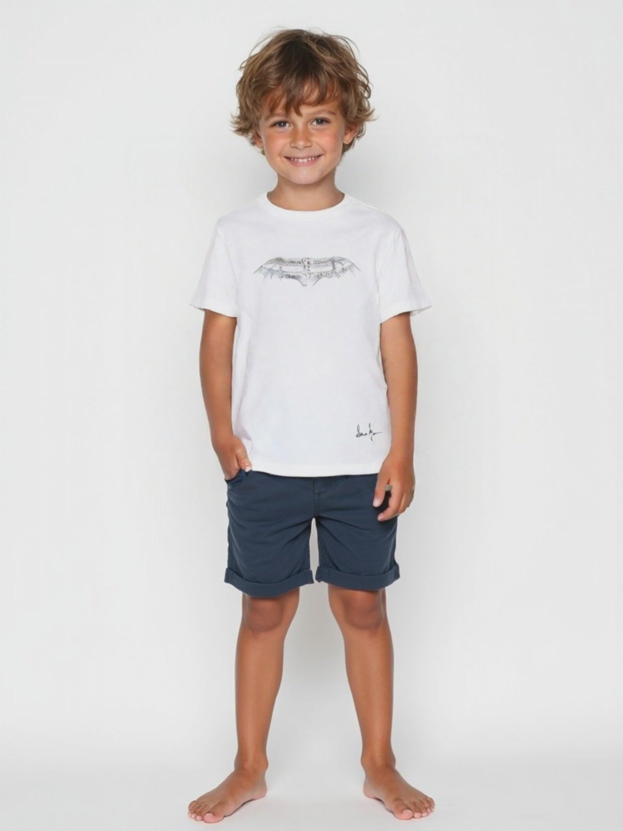 T-shirt bambini ispirata a Leonardo da Vinci, tra arte e ingegneria.