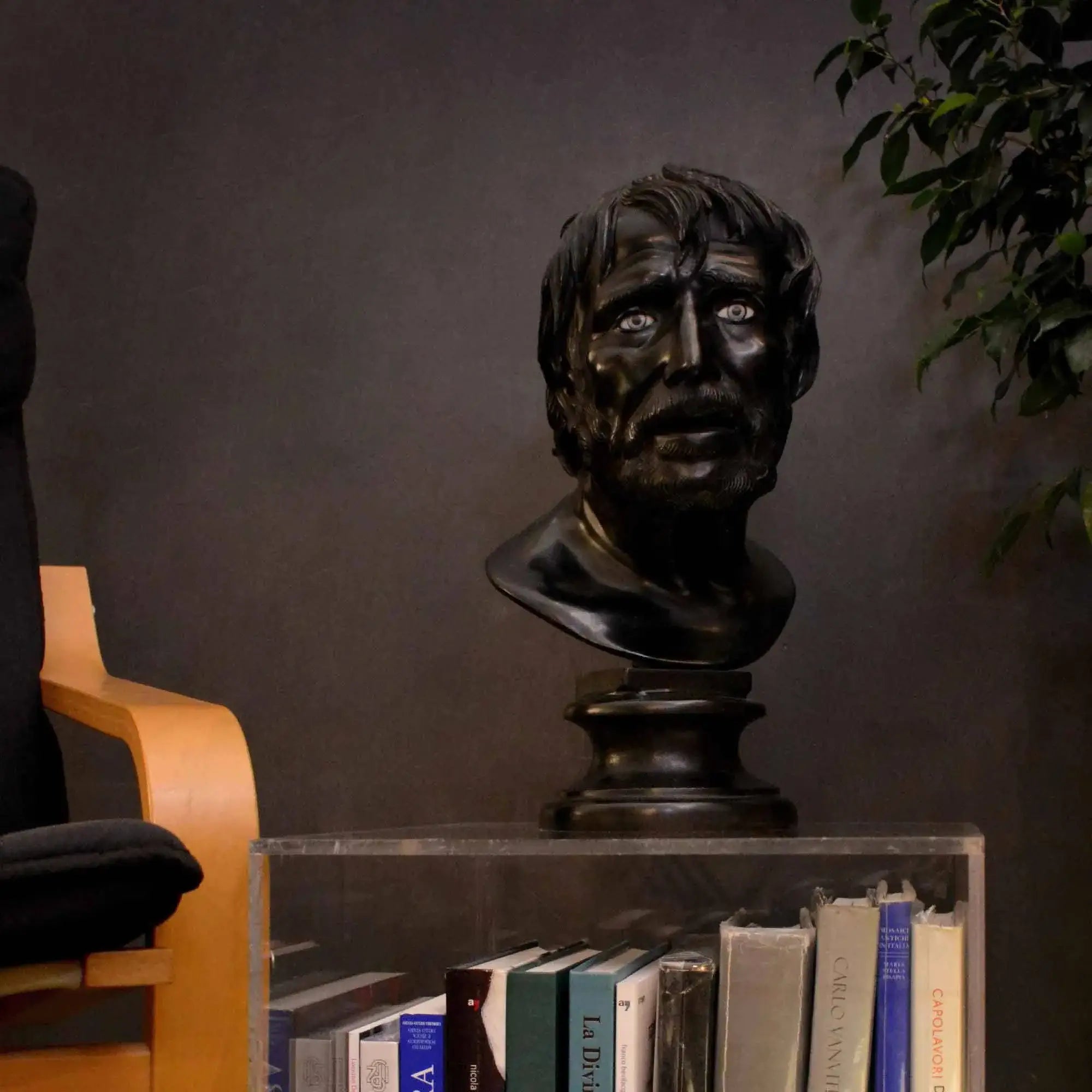 Testa di Seneca in Bronzo - Un Tributo al Grande Filosofo