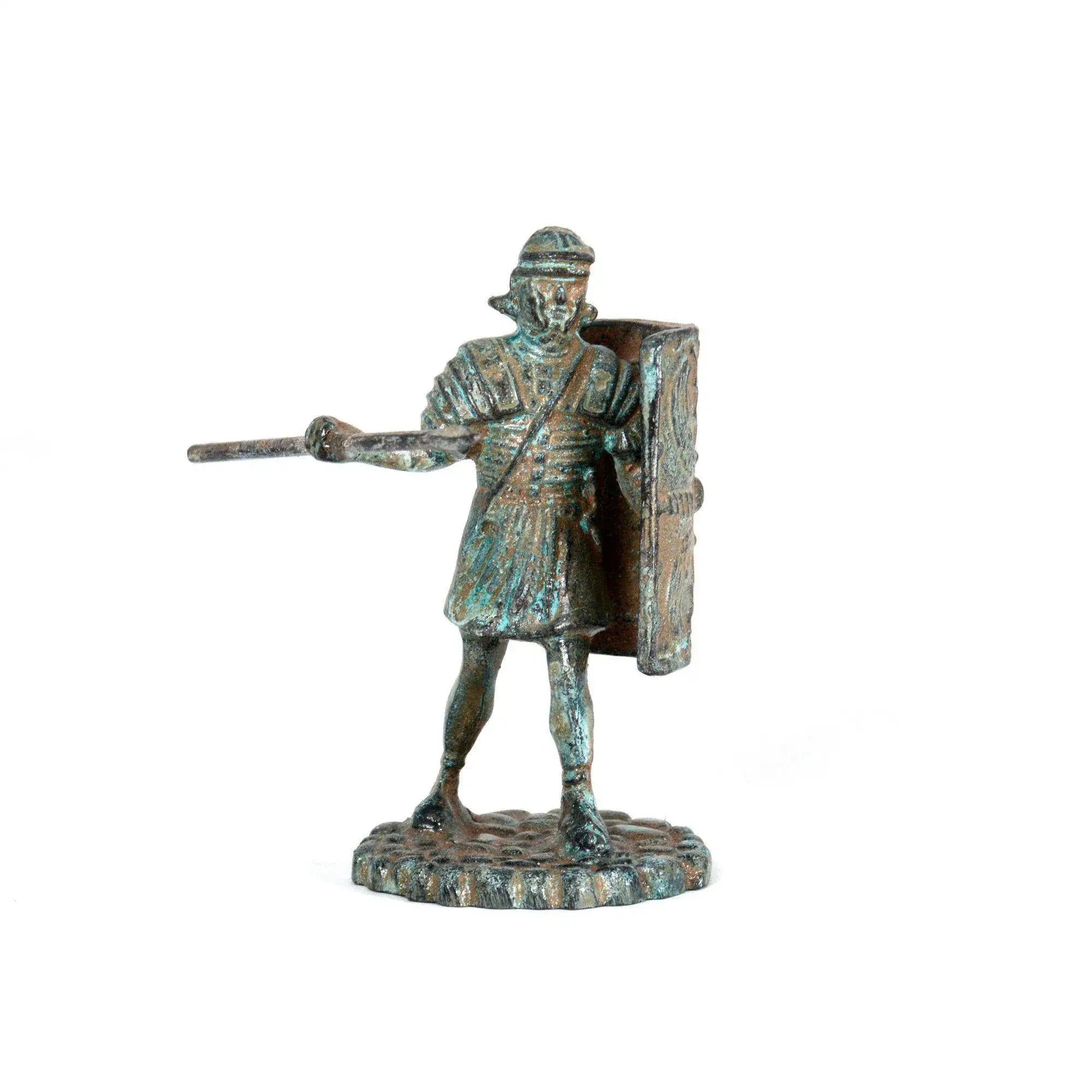 Guerriero legionario romano, statuetta in bronzo