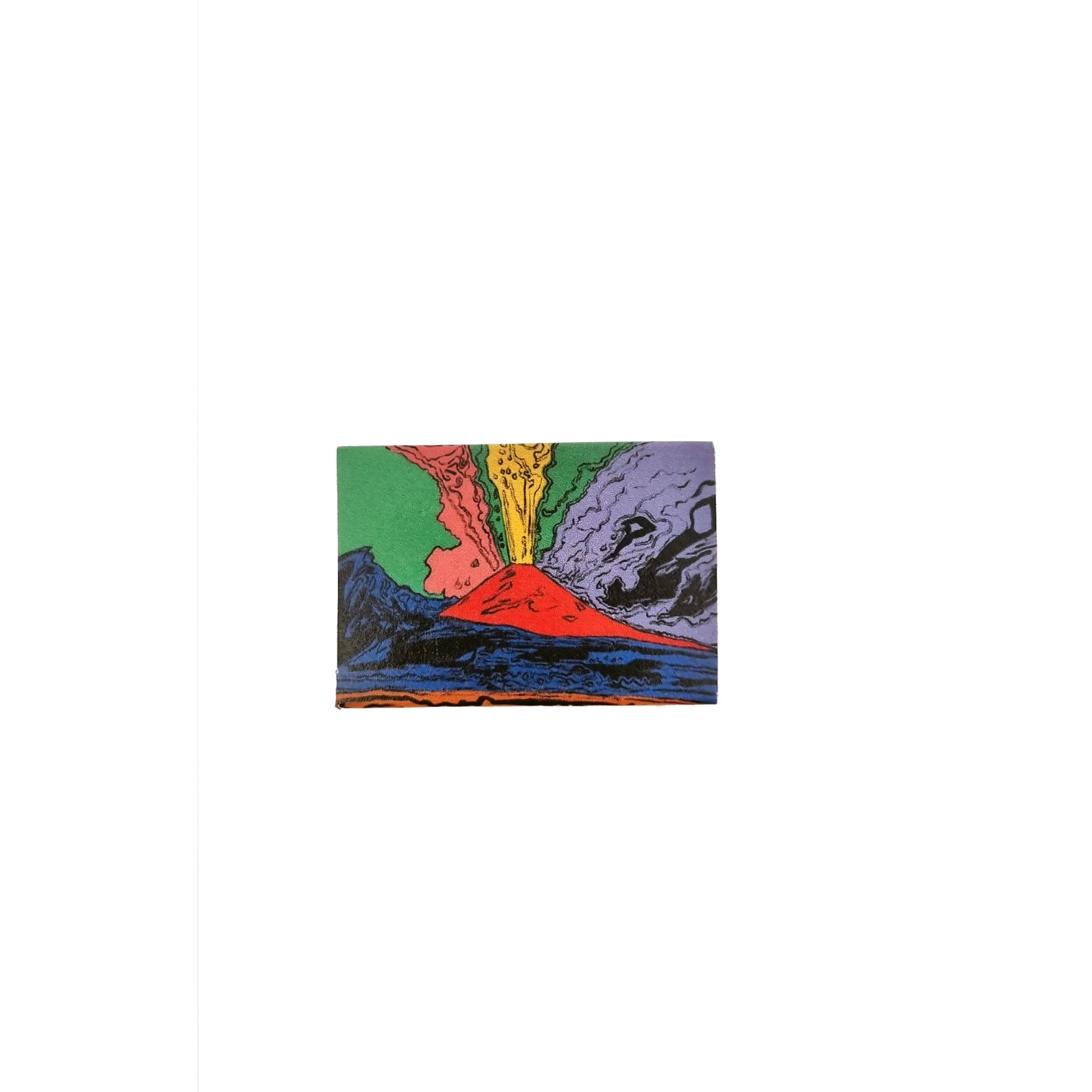 Gomma con grafica Pop Art del Vesuvio – reinterpretazione colorata di Andy Warhol (1985)