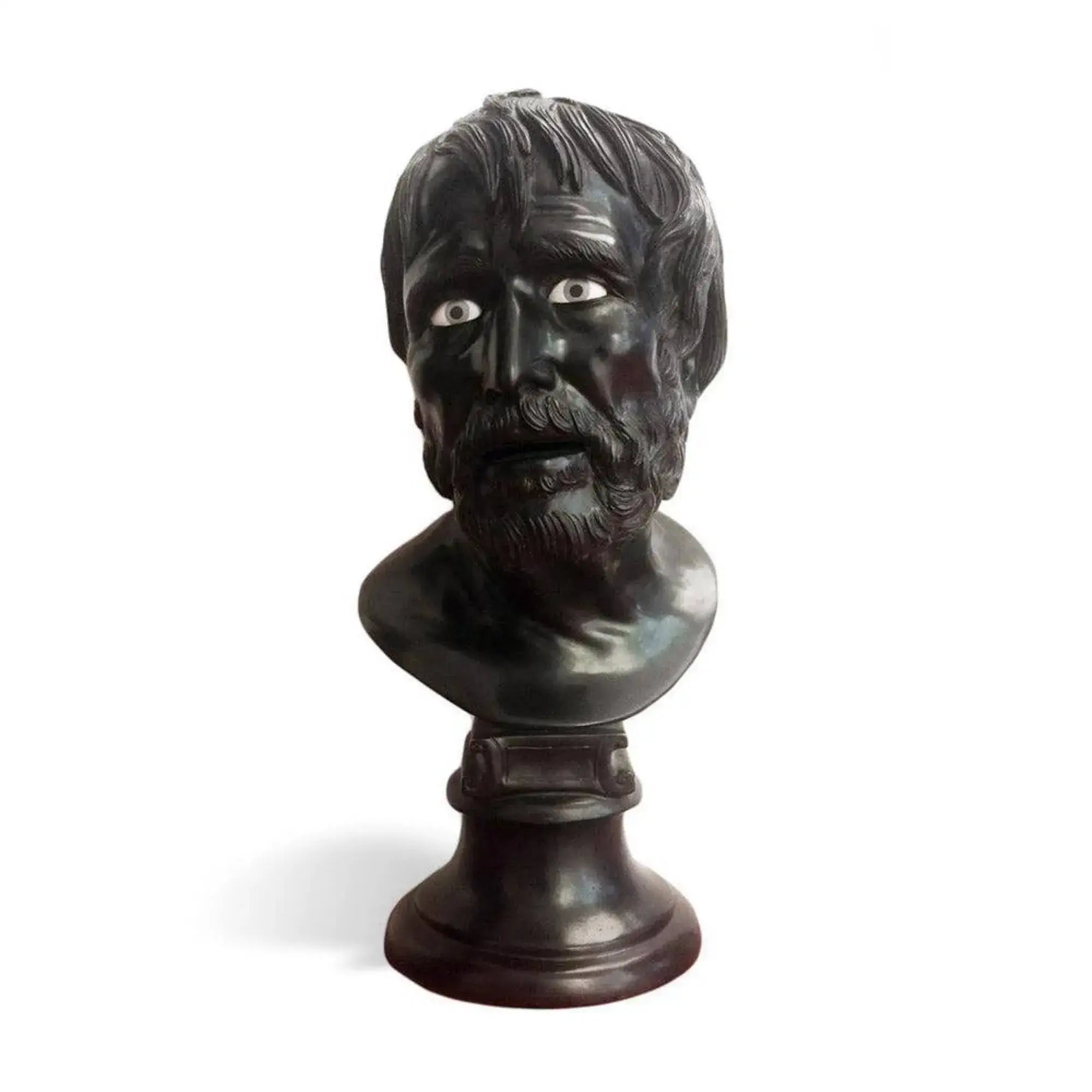 Testa di Seneca in Bronzo - Un Tributo al Grande Filosofo