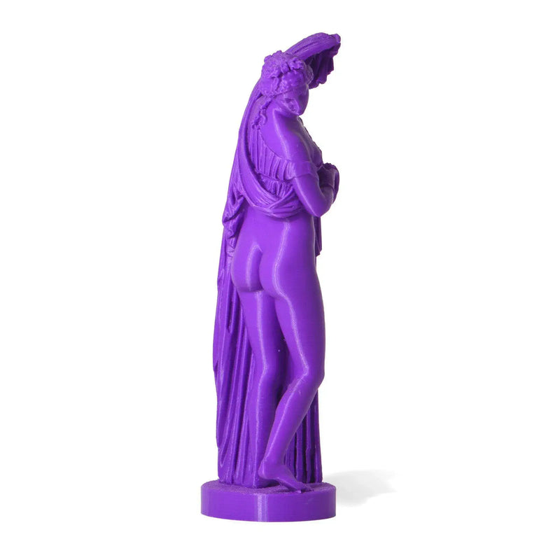Statua Venere Afrodite Callipigia viola, visuale laterale