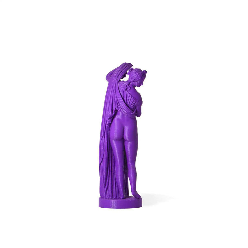 Stampa 3D in PLA Venere Afrodite Callipigia viola, vista posteriore
