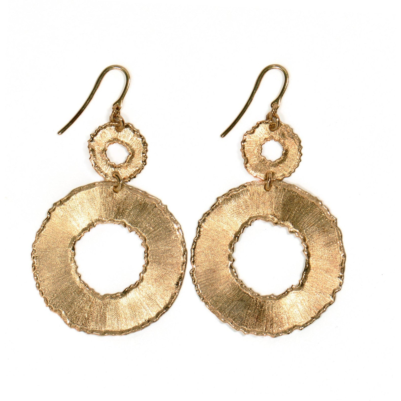 925 Sterling Silver Scratched Effect Pendant Earrings