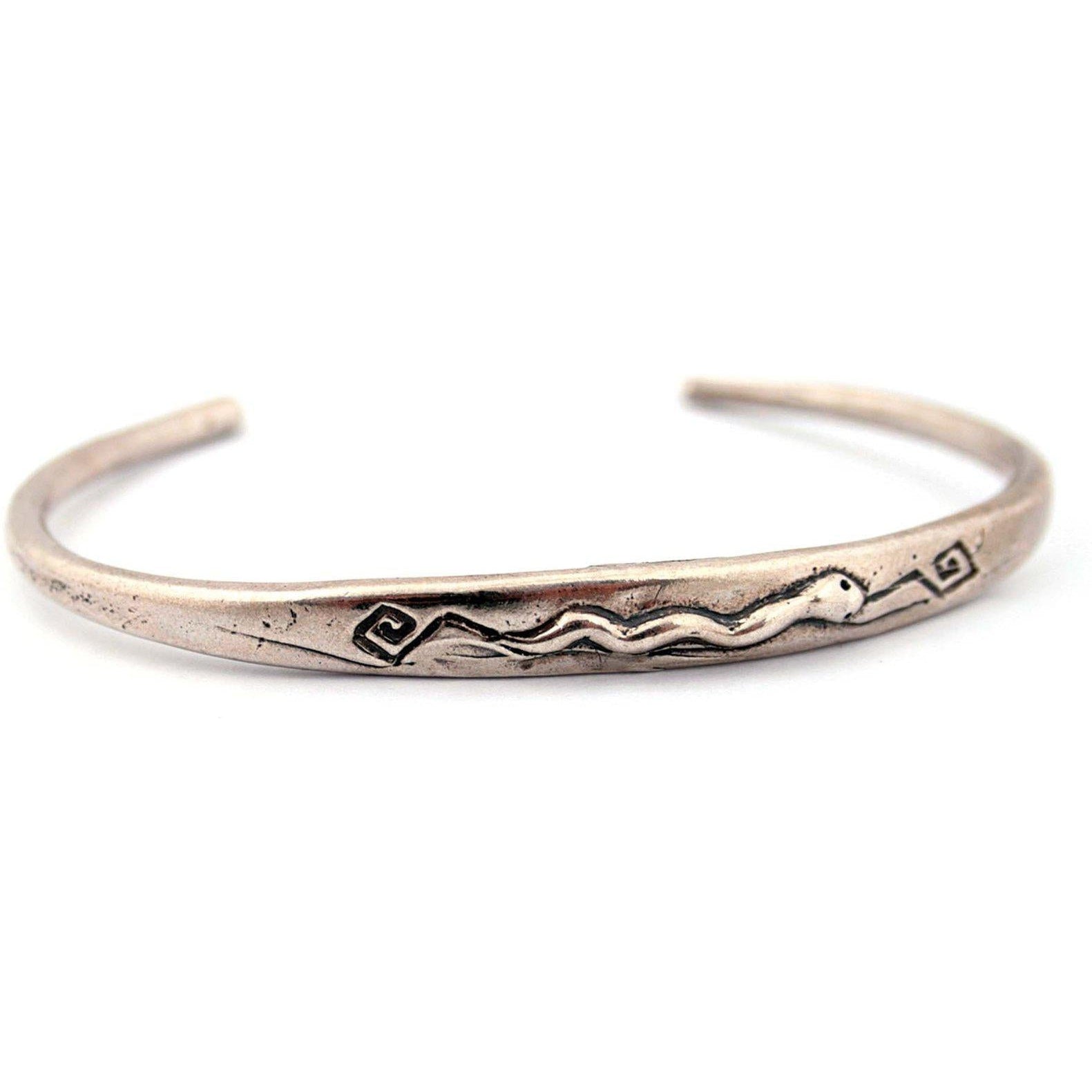 Bracciale con Serpente in rilievo Argento 925-Museum Shop Italy