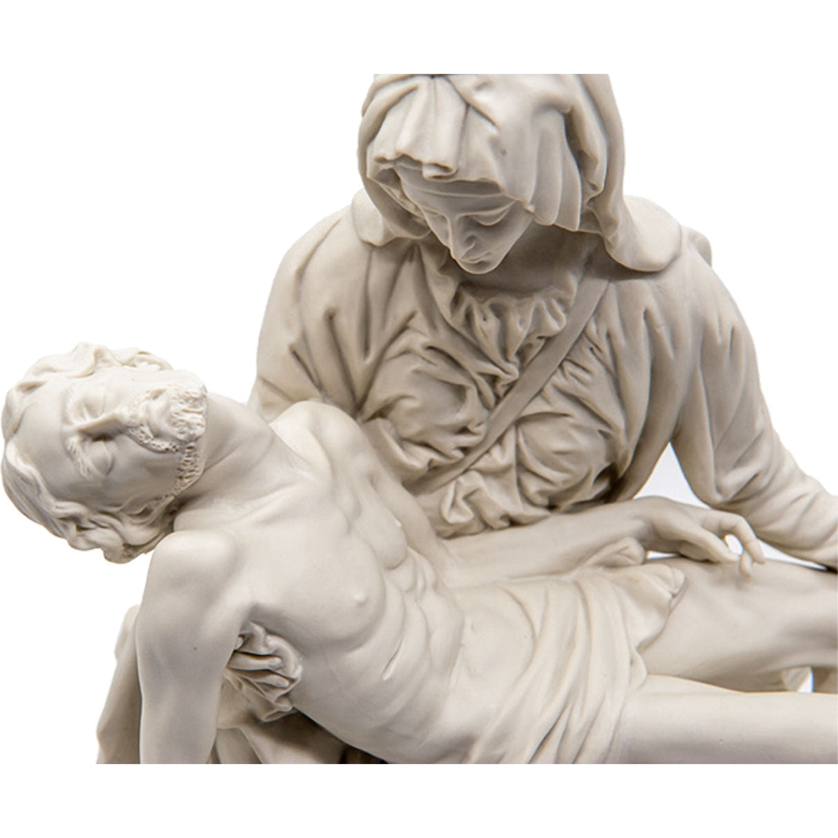 Statue Michelangelo's Pietà bisque with glass bell | Museum Shop Italy