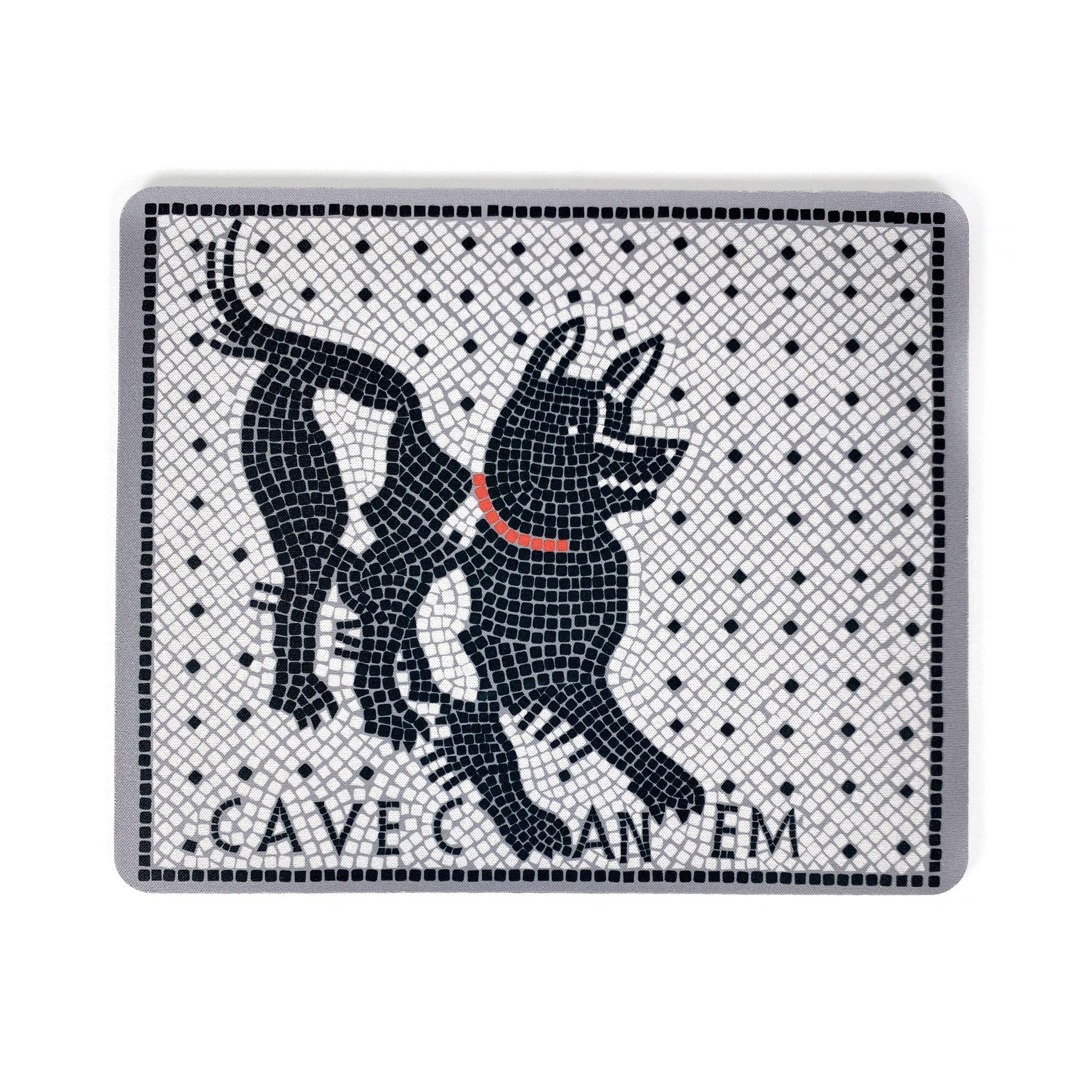 Mouse pad rettangolare Cave Canem in neoprene – design artistico pompeiano, tappetino per mouse