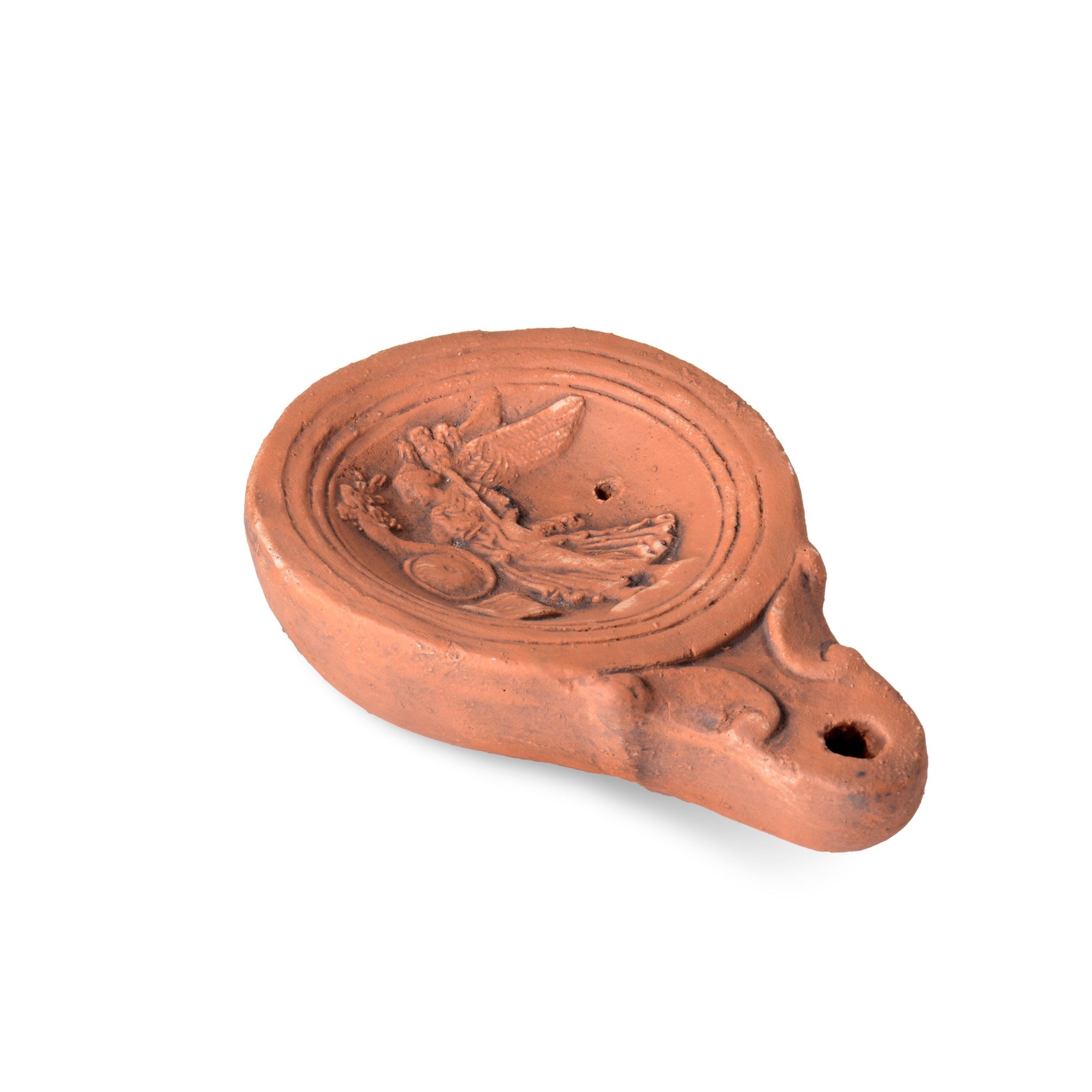 Oil Lamp Goddess Fortuna  in Terracotta