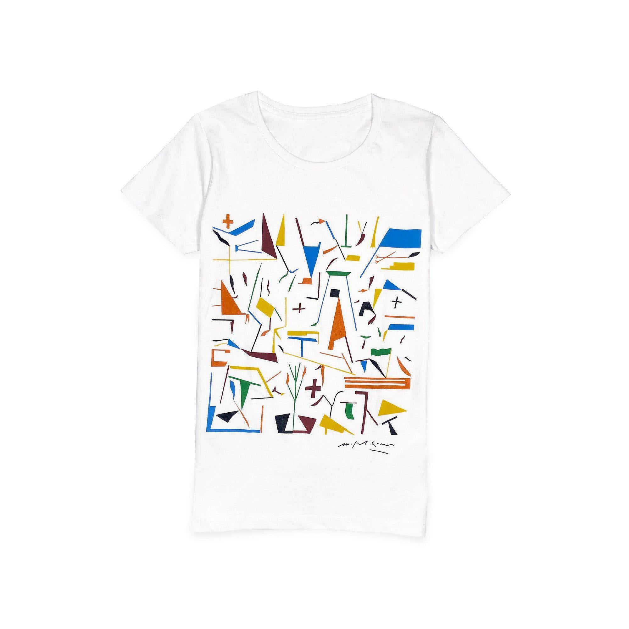 T-Shirt Donna Ispirata all'Arte di Paladino – Stile Unico e Contemporaneo