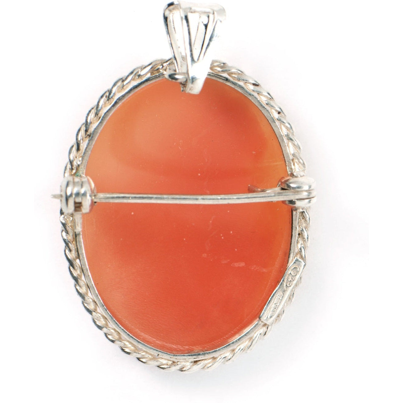 Silver brooch with cameo