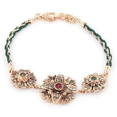 Bracciale Stile Antico Con Pietre Naturali Argento 925