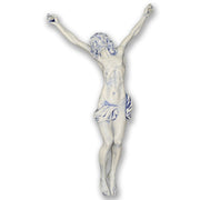 Kruzifix aus Capodimonte-Porzellan – H. 50 cm.