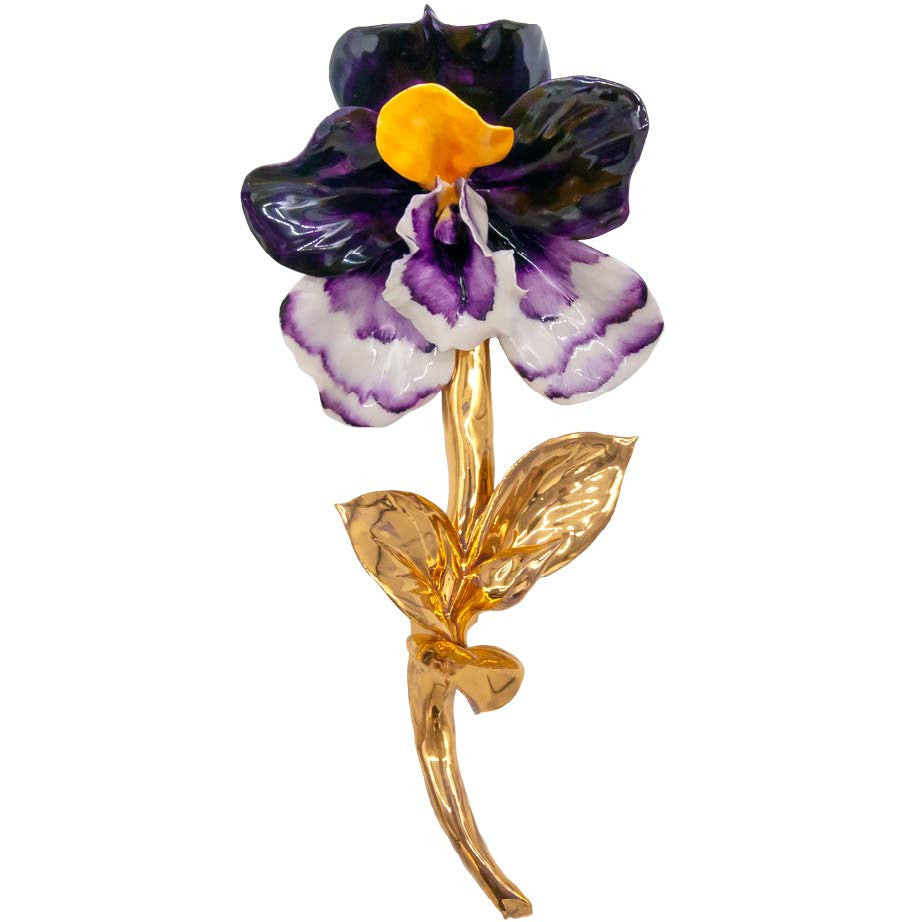 Purple orchid stem gold-Museum Shop Italy