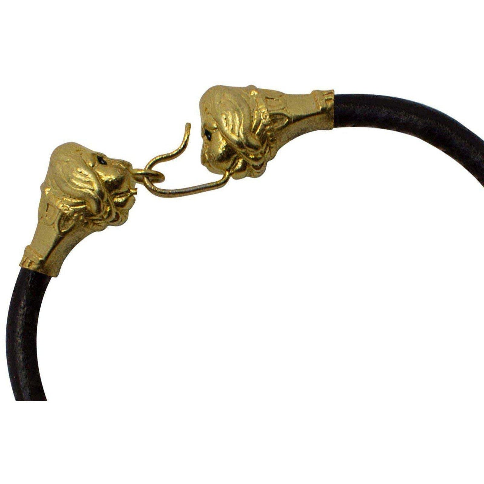 Protomi leonine di Pompei girocollo Argento 925 placcato ORO 18K-Museum Shop Italy